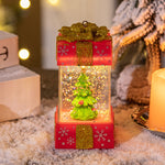 Christmas Crystal Ball Decoration – LED Gift Box Lights, Festive Holiday Ornament for Home & Party