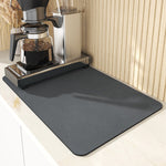 Super Absorbent Rubber Dish Drying Mat – Non-slip Kitchen Drain Pad for Tableware, Bottles & Dinnerware Counter Protection