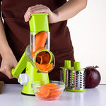 Round Mandoline Vegetable Cutter – Multifunctional Slicer, Potato & Carrot Grater, Cheese Shredder Kitchen Tool