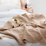 Nordic Knit Fringe Blanket – Wool Throw for Sofa, Office, Leisure & Cozy Air Conditioning Shawl | Warm & Stylish Décor | Decor Ynt