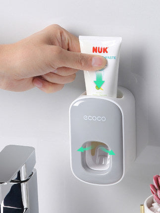 Wall Mounted Automatic Toothpaste Dispenser – Bathroom Accessories Set with Toothbrush Holder