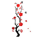 Plum Blossom Wall Stickers – Elegant Porch & Living Room Decoration, Removable Flower Mural for Home Decor