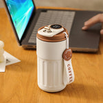 Smart Digital Thermal Bottle – Portable 450ml Stainless Steel Coffee & Water Mug, Vacuum Insulated Cup for Hot & Cold Drinks