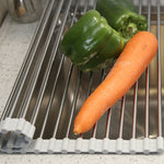 Folding Kitchen Sink Rack – Stainless Steel Dish Drying Rack & Space-Saving Countertop Organizer | Durable Kitchen Gadget | Decor Ynt