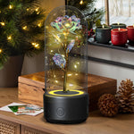 2-in-1 Rose LED Night Light & Bluetooth Speaker – Romantic Glass Dome Ornament, Valentine’s Day Gift & Home Decor | Decor Ynt