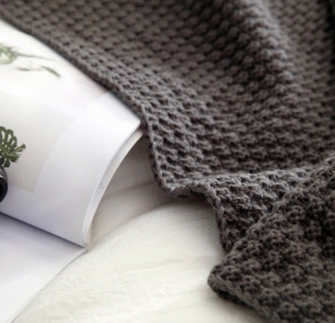 Nordic Knit Fringe Blanket – Wool Throw for Sofa, Office, Leisure & Cozy Air Conditioning Shawl | Warm & Stylish Décor | Decor Ynt