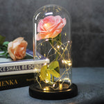 Enchanted Forever Rose in Glass LED Light – Romantic Christmas Decoration, Holiday Home Ornament Gift