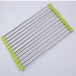 Folding Kitchen Sink Rack – Stainless Steel Dish Drying Rack & Space-Saving Countertop Organizer | Durable Kitchen Gadget | Decor Ynt