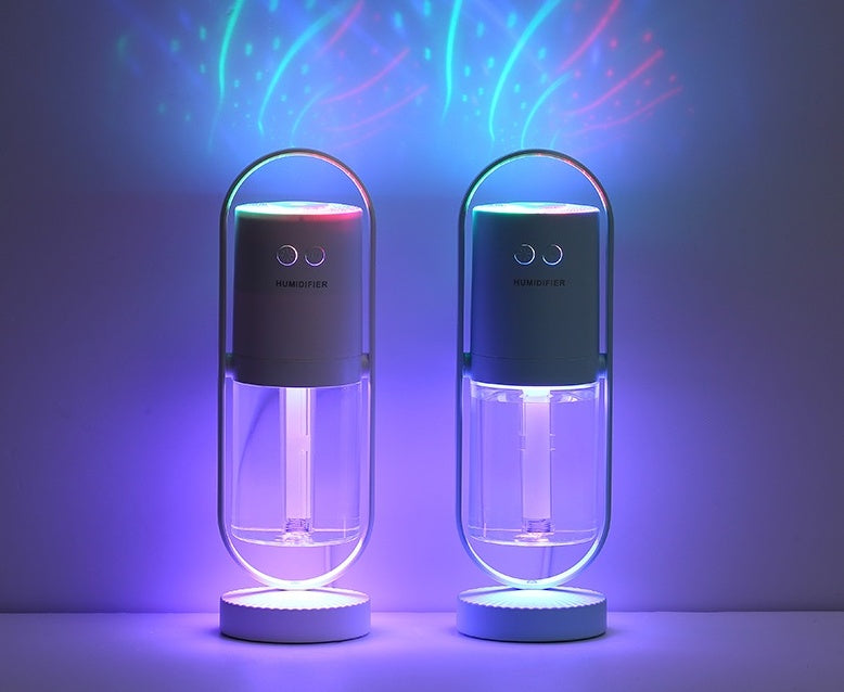 Magic Shadow USB Air Humidifier with Projection Night Lights | Mini Ultrasonic Mist Maker & Office Air Purifier
