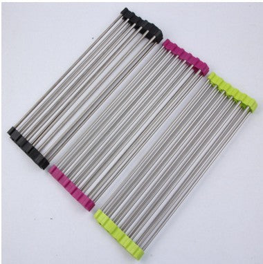 Folding Kitchen Sink Rack – Stainless Steel Dish Drying Rack & Space-Saving Countertop Organizer | Durable Kitchen Gadget | Decor Ynt