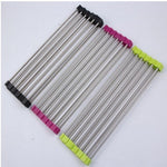 Folding Kitchen Sink Rack – Stainless Steel Dish Drying Rack & Space-Saving Countertop Organizer | Durable Kitchen Gadget | Decor Ynt