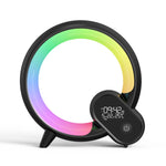 Creative Q Light Alarm Clock – Sunrise Simulation, Digital Display, Bluetooth & Colorful Wake-Up Light | Modern Bedside Clock | Decor Ynt