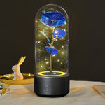 2-in-1 Rose LED Night Light & Bluetooth Speaker – Romantic Glass Dome Ornament, Valentine’s Day Gift & Home Decor | Decor Ynt