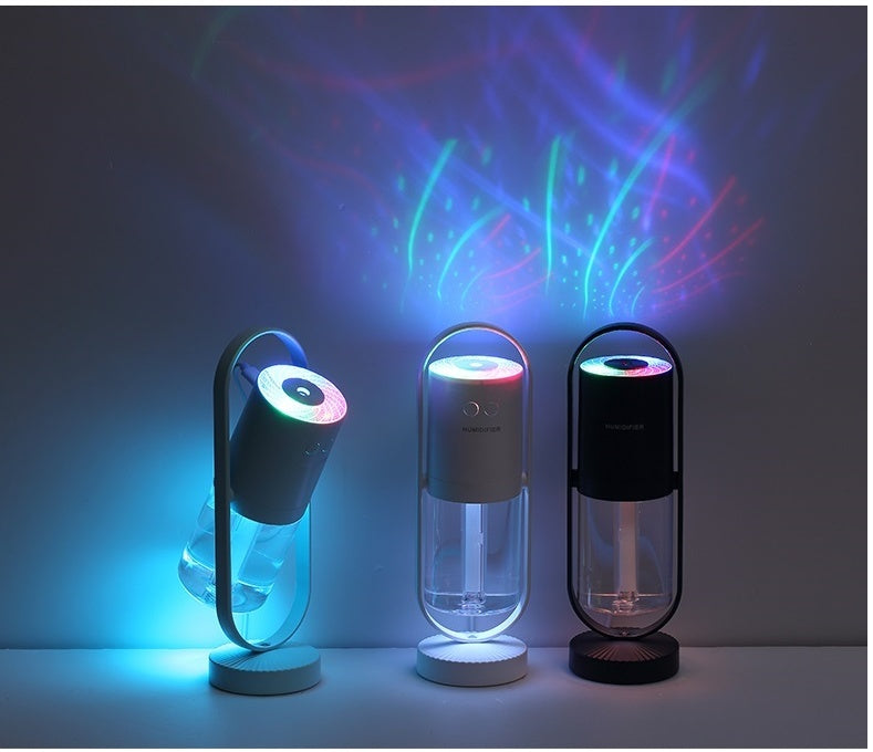 Magic Shadow USB Air Humidifier – Ultrasonic Mist Maker with Projection Night Light | Cool Mist & Relaxing Ambiance | Decor Ynt