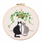Cat Embroidery DIY Kit – Complete Material Package for Handmade Needlework, Craft & Creative Art Projects