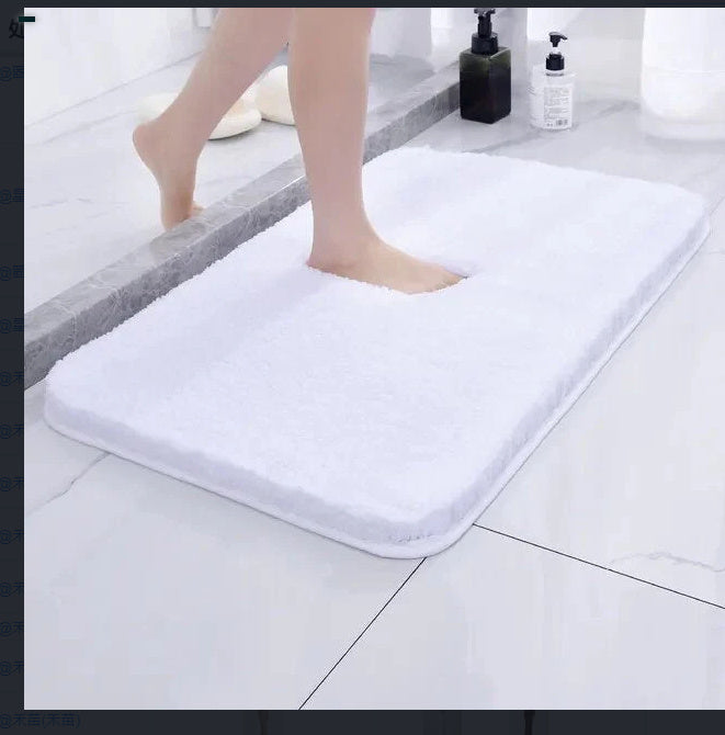 Long Wool Chenille Floor Mat – Absorbent Non-Slip Carpet for Bathroom & Bedroom | Soft Pedal Rug