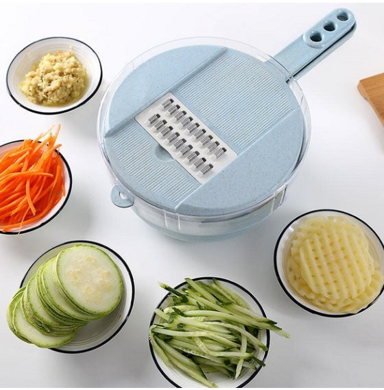 8-in-1 Mandoline Slicer – Vegetable Cutter, Potato Peeler, Grater & Kitchen Strainer Accessories | Multifunction Kitchen Tool | Decor Ynt