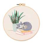 Cat Embroidery DIY Kit – Complete Material Package for Handmade Needlework, Craft & Creative Art Projects
