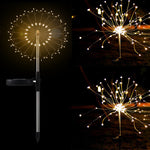 Solar Fireworks Light – Outdoor LED Copper Wire Garden Star Lights with Ground Plug for Christmas & Party Decoration