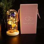 Enchanted Forever Rose in Glass LED Light – Romantic Christmas Decoration, Holiday Home Ornament Gift