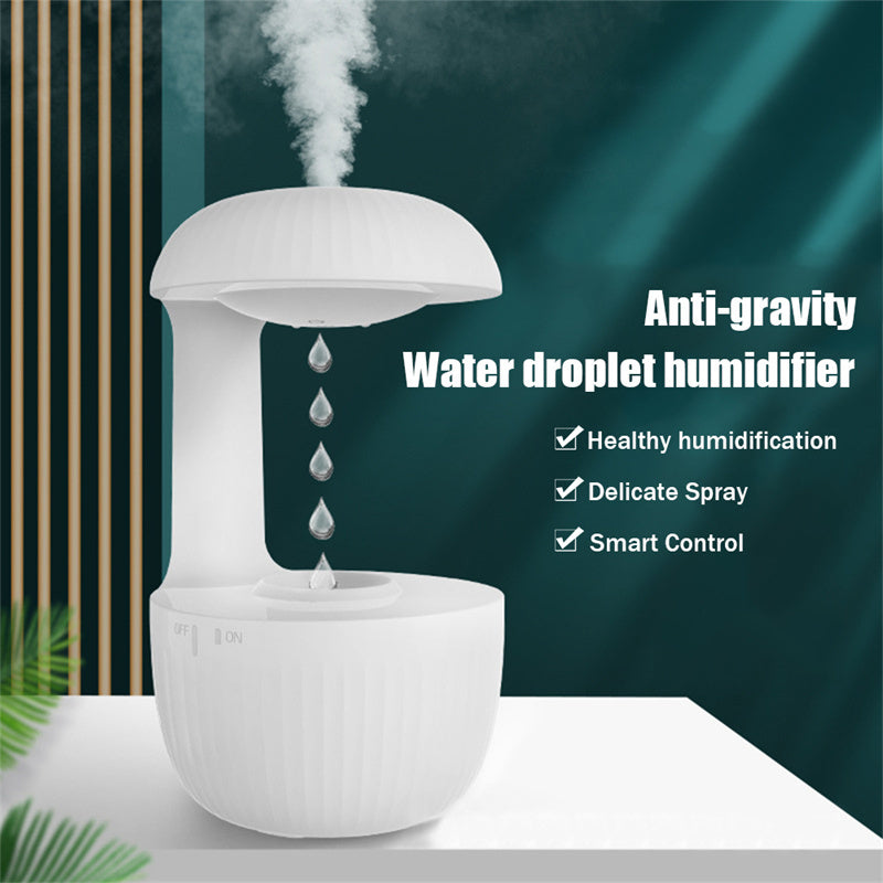 Anti-Gravity Air Humidifier – Silent Cool Mist Maker with Levitating Water Drops | Relieve Fatigue & Purify Air