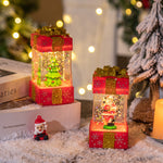 Christmas Crystal Ball Decoration – LED Gift Box Lights, Festive Holiday Ornament for Home & Party