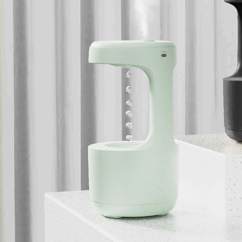 Anti-Gravity Bedroom Humidifier with Clock – Large Capacity Aroma Diffuser & Silent Heavy Fog Sprayer