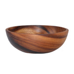 Natural Wooden Kitchen Bowl – Fruit & Salad Bowl with Wooden Utensils for Home & Restaurant | Eco-Friendly Dining | Decor Ynt