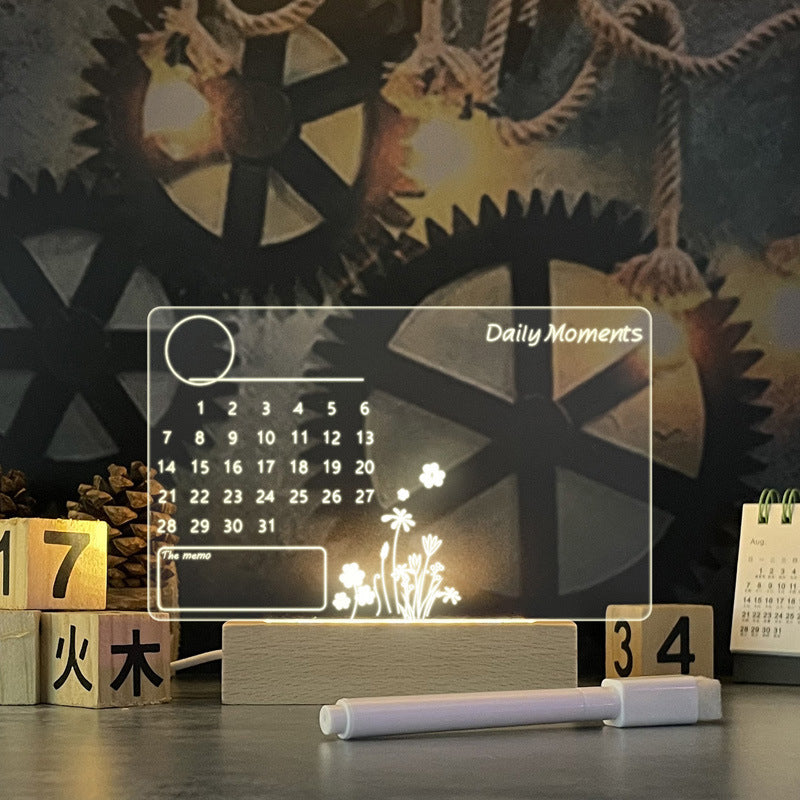 Creative LED Night Light USB Message Board with Pen | Gift for Kids, Girlfriend & Holiday Home Decoration