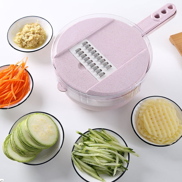 8-in-1 Mandoline Slicer – Vegetable Cutter, Potato Peeler, Grater & Kitchen Strainer Accessories | Multifunction Kitchen Tool | Decor Ynt