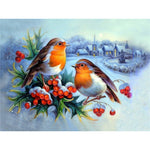 5D Diamond Painting – Modern European Animal Bird in Snow, DIY Diamond Embroidery Art Kit for Home Wall Decoration