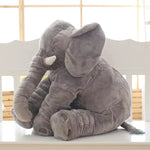 Soft Elephant Plush Toy – Cozy Sleep Companion & Pillow for Babies & Kids with Leather Shell | Cuddly Stuffed Animal | Decor Ynt