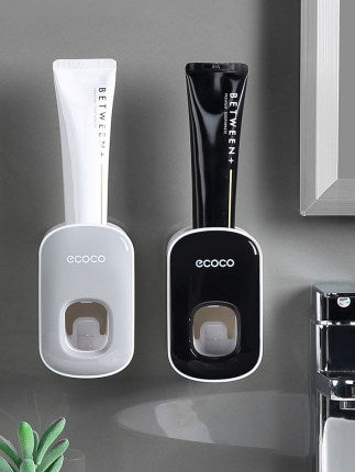 Wall Mounted Automatic Toothpaste Dispenser – Bathroom Accessories Set with Toothbrush Holder