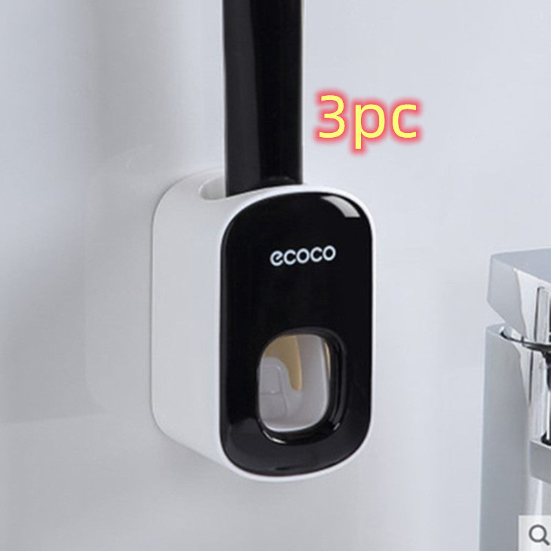 Wall Mounted Automatic Toothpaste Dispenser – Bathroom Accessories Set with Toothbrush Holder