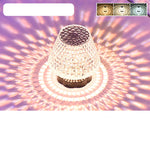 Diamond Crystal Table Lamp – USB Touch Sensor LED Night Light, Dimmable Bedside Lamp for Home, Wedding & Restaurant Decor