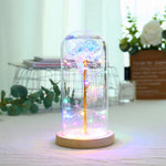 Enchanted Forever Rose in Glass LED Light – Romantic Christmas Decoration, Holiday Home Ornament Gift