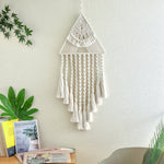 Handwoven Triangle Dream Catcher Pendant – Boho Home Decor Wall Hanging for Bedroom, Living Room & Nursery