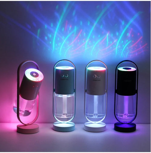 Magic Shadow USB Air Humidifier with Projection Night Lights | Mini Ultrasonic Mist Maker & Office Air Purifier