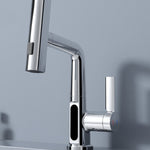 Intelligent Digital Display Pull-Out Faucet – Rotatable Basin Tap with Temperature Display, Modern Kitchen & Bathroom Mixer