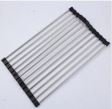 Folding Kitchen Sink Rack – Stainless Steel Dish Drying Rack & Space-Saving Countertop Organizer | Durable Kitchen Gadget | Decor Ynt