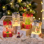 Christmas Crystal Ball Decoration – LED Gift Box Lights, Festive Holiday Ornament for Home & Party