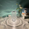 Nordic Crystal USB Table Lamp – Touch Dimming Diamond Night Light & Rose Projector | Elegant Bedroom & Home Decor | Decor Ynt