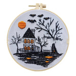 Skull Bat Embroidery Kit – DIY Handmade Material for Gothic Needlework, Halloween Wall Art & Unique Craft Projects