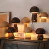 Cute Wooden Mushroom LED Night Light – Touch Sensor Bedside Lamp for Kids, Bedroom & Home Decor | Decor Ynt