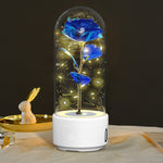 2-in-1 Rose LED Night Light & Bluetooth Speaker – Romantic Glass Dome Ornament, Valentine’s Day Gift & Home Decor | Decor Ynt