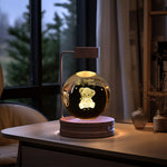 Crystal Ball Dinosaur Night Light – USB Powered Warm LED Bedside Lamp for Kids, Bedroom & Birthday Gift | Decor Ynt