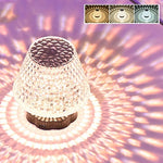 Diamond Crystal Table Lamp – USB Touch Sensor LED Night Light, Dimmable Bedside Lamp for Home, Wedding & Restaurant Decor
