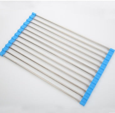 Folding Kitchen Sink Rack – Stainless Steel Dish Drying Rack & Space-Saving Countertop Organizer | Durable Kitchen Gadget | Decor Ynt