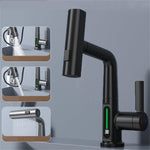Intelligent Digital Display Pull-Out Faucet – Rotatable Basin Tap with Temperature Display, Modern Kitchen & Bathroom Mixer