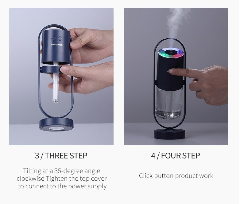 Magic Shadow USB Air Humidifier with Projection Night Lights | Mini Ultrasonic Mist Maker & Office Air Purifier